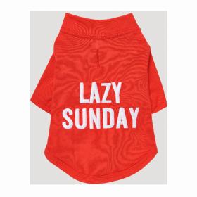 The Essential Dog T-Shirt - Lazy Sunday (Color: Candy Apple, size: X Large)