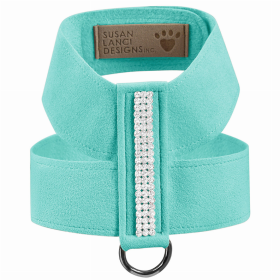 Susan Lanci Designs 3 Row Giltmore Crystals Tinkie Dog Harness (Color: Tiffi Blue, size: large)