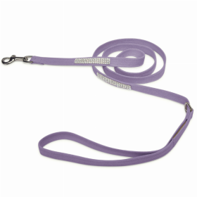 Susan Lanci Designs 3 Row Giltmore Crystals Leash (Color: Puppy Pink, size: 4 ft)