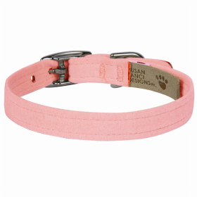 Susan Lanci Designs Plain Dog Collar (Color: Puppy Pink, size: small)