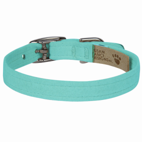 Susan Lanci Designs Plain Dog Collar (Color: Tiffi Blue, size: XS)