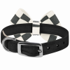 Susan Lanci Windsor Check Nouveau Bow Dog Collar