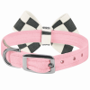 Susan Lanci Windsor Check Nouveau Bow Dog Collar