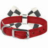 Susan Lanci Windsor Check Nouveau Bow Dog Collar