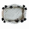 Susan Lanci Designs Black Double Nouveau Bow Luxury Carrier with Windsor Check Flaps