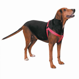 CC Nylon 2 Step Dog Harness (Color: Pink, size: 25-40in)