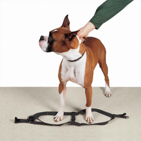 CC Nylon 2 Step Dog Harness (Color: Black, size: 9-15in)