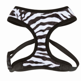 CC Plush Print Dog Harness (Color: Zebra, size: medium)