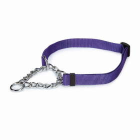 GG Martingale Dog Collar (Color: Purple, size: 16-24in)