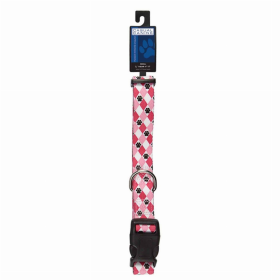 CC Patterns Argyle Dog Collar (Color: Pink, size: 14-20in)