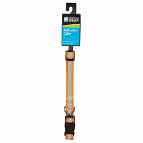 GG Reflective Dog Collars (Color: Orange, size: 14-20in)