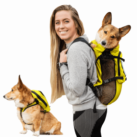 K9 Sport Sack Walk-On Dog Carrier Backpack (Color: Buttercup Yellow, size: X-Small (11-13" Neck 11-15" Chest))