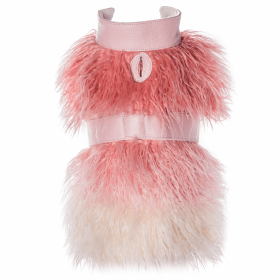 Mink Faux-Fur Vest (Color: Bella Rose, size: small)