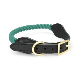 Luxe Royal Collection Leather Rope Dog Collars (Color: Sea Turtle)