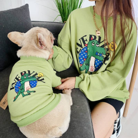 Everyday Dinosaur - Matching Pet and Owner Clothing Set (Color: Green, size: small)