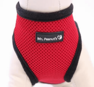 Mr. Peanut's PupTrek Soft Mesh Step In Dog Harness (Color: Red, size: large)