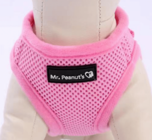 Mr. Peanut's PupTrek Soft Mesh Step In Dog Harness (Color: Pink, size: medium)