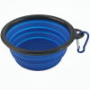 Single Blue Silicone Collapsible Travel Bowl