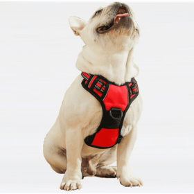 Mr. Peanut's PetTrek Reflective Pet Harness With Matching Leash (Color: Red, size: medium)