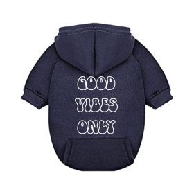 Good Vibes Only Dog Hoodie (size: small)