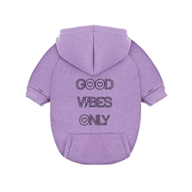 Good Vibes Only Lighting Bolt Dog Hoodie (size: X-Small)