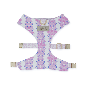 French Lavender Reversible Dog Harness (size: S)