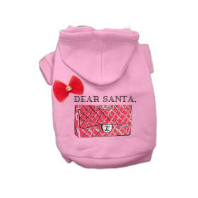 Dear Santa Hoodie (Color: Pink, size: X Small)