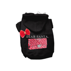 Dear Santa Hoodie (Color: Black, size: large)