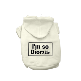 DIOR-able Hoodie (Color: White, size: X Small)