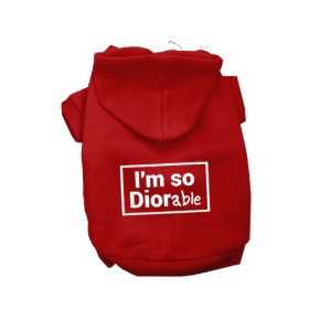 DIOR-able Hoodie (Color: Red, size: X Small)