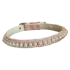 Pretty in Pink Pearl and Rhinestone Dog Collar