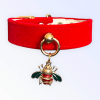 Red Velvet Bee Dog Collar