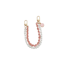 Double Layer Pearl & Chain Dog-Lead (Color: Pink)