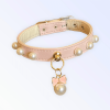 Beaded Pearls and Bow Dog Collar