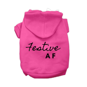 Festive AF Hoodie (Color: Pink, size: small)