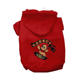 GG Skateboard Dog Hoodie (Color: Red, size: X Small)