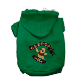 GG Skateboard Dog Hoodie (Color: Green, size: X Small)