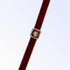 Burgundy Buckle Dog Necklace