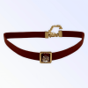 Burgundy Buckle Dog Necklace