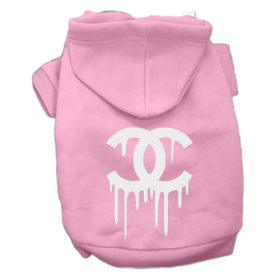 Chewnel Drippy Dog Hoodies (Color: Pink, size: X Small)