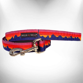 Walk-e-Woo Mountain Dog Leads (Color: Purple Mountain, size: REGULAR Lead 1" width- 5' length)