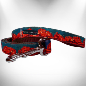 Walk-e-Woo Nature-Lover Dog Leads (Color: Rockin' Red Rocks, size: REGULAR Lead 1" width- 5' length)