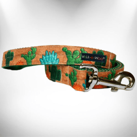 Walk-e-Woo Nature-Lover Dog Leads (Color: Cactus Garden, size: REGULAR Lead 1" width- 5' length)