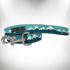 Walk-e-Woo Mountain Dog Leads (Color: Wintergreen Snowcap Mtn, size: REGULAR Lead 1" width- 5' length)