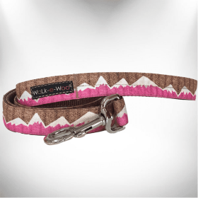 Walk-e-Woo Mountain Dog Leads (Color: Pink Snowcap Mtn, size: REGULAR Lead 1" width- 5' length)