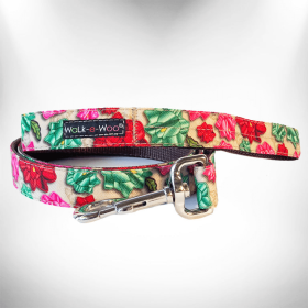 Floral Design Dog Leash (Color: Mayan Flowers, size: REGULAR 1" width- 5' long)