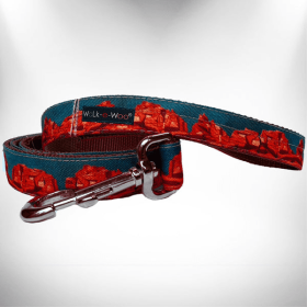 Walk-e-Woo Nature-Lover Dog Leads (Color: Rockin' Red Rocks, size: THIN Lead 5/8" width- 5' length)