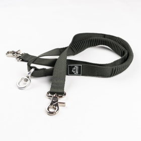 Teton Dark Gray Elastic Dog Leash Coupler (size: 20 to 30 inches when stretched)