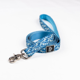 Tidal Pattern Flat Dog Leash (size: Large 1in. wide by 6ft. long)