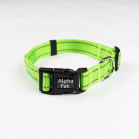 Appalachian Kiwi Green Dog Collar (Color: Kiwi Green, size: Medium 3/4in wide by 11)